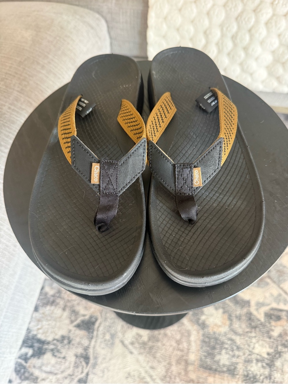 Chaco Black and Brown Men's Flip Sandals